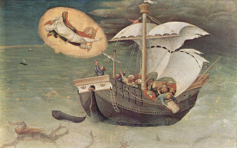 Gentile da Fabriano Quaratesi-Polyptychon, funf Predellatafeln mit Szenen aus dem Leben des Hl. Nikolaus von Bari Norge oil painting art